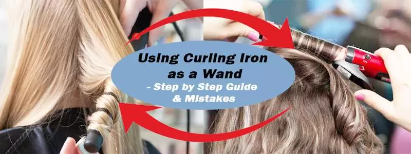 using curling iron as wand