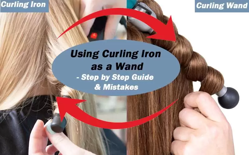 using curling iron as a wand