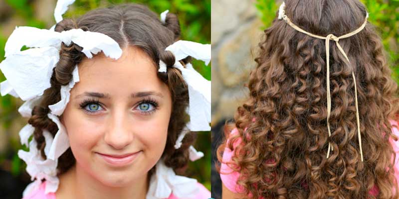 curl hair using paper towel