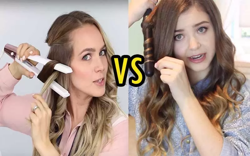 flat iron curls vs curling iron curls