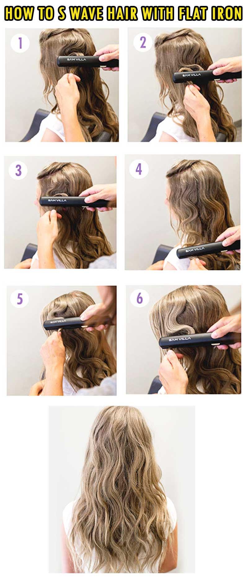 how to wave hair with a flat iron