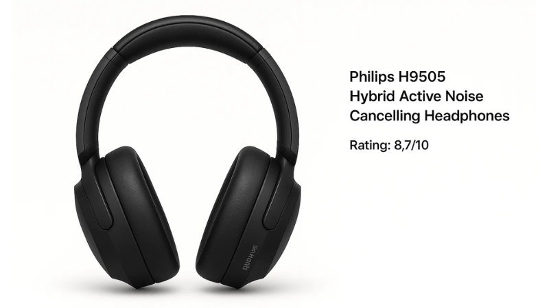 Philips H9505 Hybrid Active Noise Cancelling Headphones