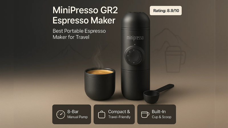  MiniPresso GR2 Espresso Maker – Best Portable Espresso Maker for Travel
