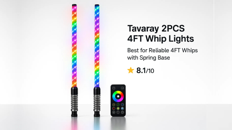 Tavaray 2PCS 4FT Whip Lights