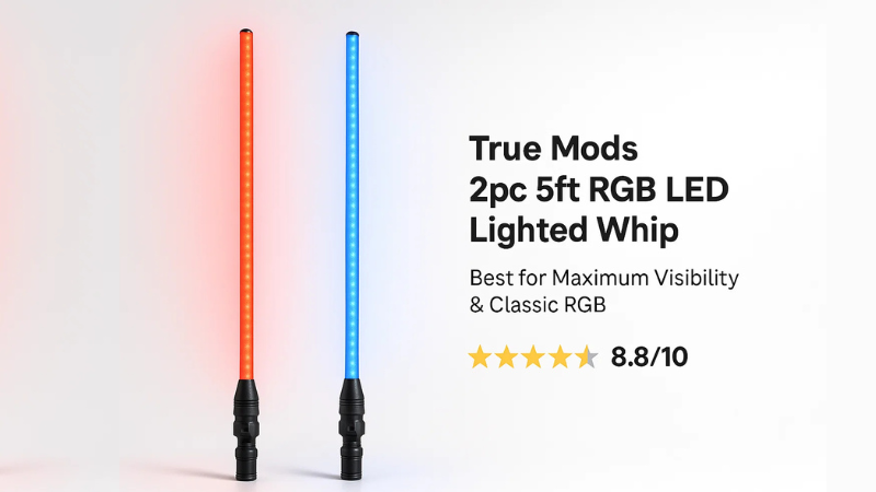 True Mods 2pc 5ft RGB LED Lighted Whip