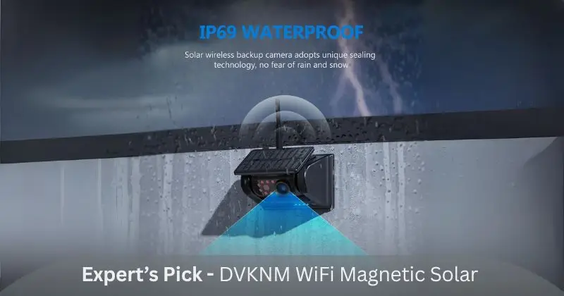 DVKNM WiFi Magnetic Solar Wireless Backup Camera
