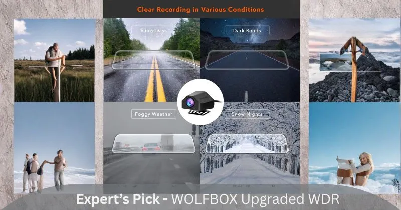 WOLFBOX Upgraded WDR Rear Camera