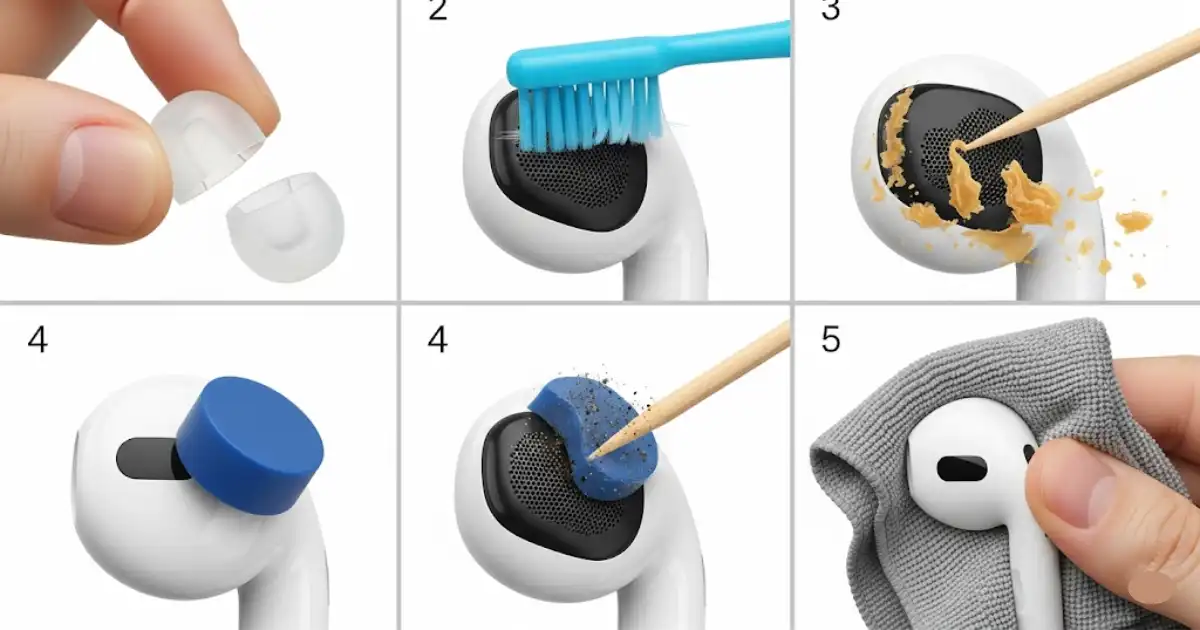 cleaning earwax out of earbuds