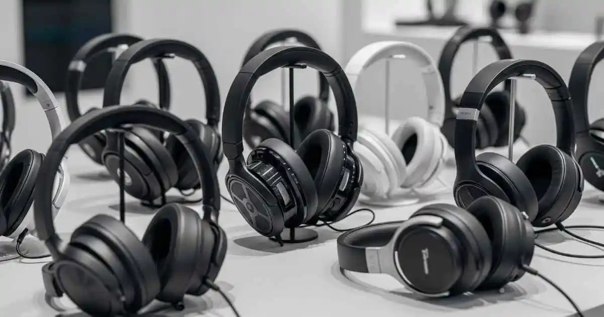 veraity of headphones